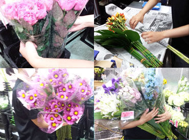 花に囲まれて仕事をしてみませんか？
フラワーランゲージでしかできない経験がたくさんありますよ！