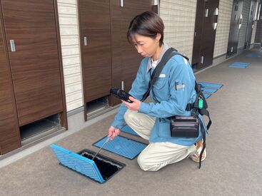 第一環境株式会社　川越営業所 実際の研修風景です！
充実したサポート体制で安心して、もくもくと作業できます！
やればやるだけ稼げるお仕事です◎