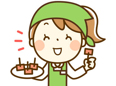 「どなたでも簡単に調理できますよ～」と、実演販売♪
事前研修があるので未経験の方も大歓迎です！