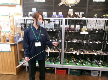 タックルベリー　葛西店 趣味の延長感覚で楽しくお仕事♪
釣り用品の社員割引や商品交換得点など
嬉しい福利厚生もたくさん！