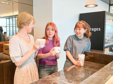 レバカフェ制度あり!入社後アンケートは満足度★★★の実績!髪色自由&ネイルOK!ハイトーンカラーだって大丈夫♪^^