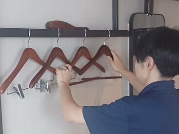 株式会社ウイング　勤務先：THE BASICS FUKUOKA ＼未経験の方歓迎！／
客室チェックなどのお仕事をお任せ！
慣れるまでは先輩と一緒だから安心◎