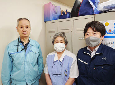 日本ビルコム株式会社　福岡支店 まずは先輩スタッフと一緒に仕事の流れを覚えられる♪
慣れたら一人でモクモクと自分のペースでお掃除◎