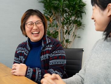 ＼定着率抜群の職場です◎／
安心して働き続けられる職場を
常に目指しています◎
なかには勤続10年超えの方も♪