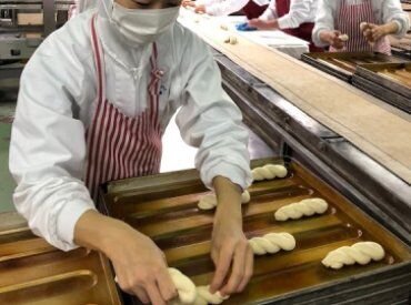 成形したパンを天板にコツコツ配列♪
決まった手順で進められるので、
モクモクと集中して作業するのが好きな方にぴったりです◎