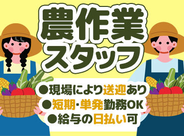 株式会社アスクゲートノース滝川店 ＜最短1日からOK＞
米の栽培管理業務をお任せ！
農家さんによっては送迎付きで行き帰りもラクちん♪