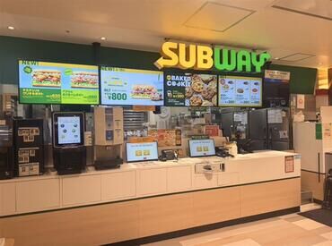 SUBWAY　ゆめタウン下松店 ゆめタウン下松内のフードコートです！
勤務終了後にお買い物もできます！
接客ほぼナシでもくもく作業◎