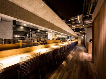 ↑『さかなとワイン うぉんたな -VARIO-』店内
オシャレでスタイリッシュな雰囲気の良いお店ですよ