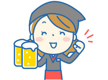 **クロステラス盛岡 2階**
駅チカなので通勤もラクラク☆
ランチ＆ディナーどちらも大募集！