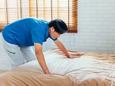 お客様が室内で快適に過ごせるように
丁寧な清掃を心掛けていきましょう♪
分担しながら清掃するため
個人の負担も少ないです♪