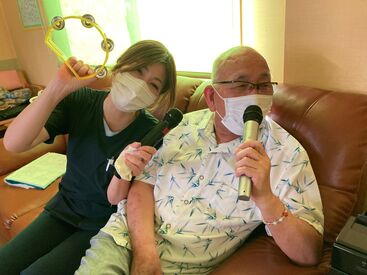 歩行重視型デイサービス ルイーダの家もも ＜ご利用者様は1日20～30名程度＞
スタッフは常に8～9名で対応します！