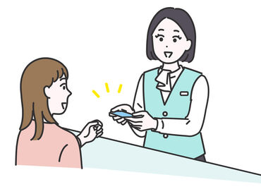 観光の方や定期購入の方がメインなので
土日や定期券購入の繁忙期以外は
比較的のんびりお仕事できます♪