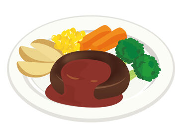 機械操作はシンプルで安心!
ハンバーグの手ごねなどもあり毎日飽きずに働けます♪
※イメージ画像