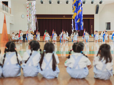 運動会やお遊戯会、音楽会など
年間行事も盛りだくさん！
子どもたちの頑張る姿も間近で感じられます…♪