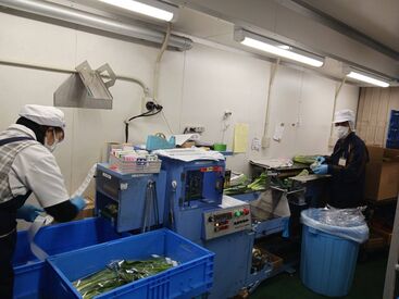 農産PCセンター 接客無し！
センターでの青果物の加工作業がメインです
研修制度もしっかりしています！