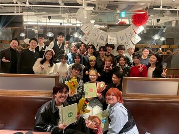 ＼＊スタッフ同士も仲良し＊／
"バイト"といえども、楽しみながら働ける職場です★