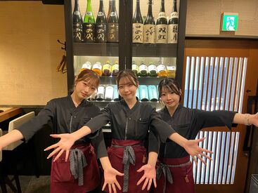 地鶏割烹　河松(かわしょう) こだわりのお料理と空間で、
お客様をおもてなし＊*
あったかい雰囲気のお店なので、
長く働いているStaffもいっぱい◎