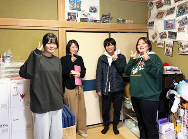 『さくらそうわかば』では
現在9名の指導員が働いています!
未経験スタートのサポートも充実☆