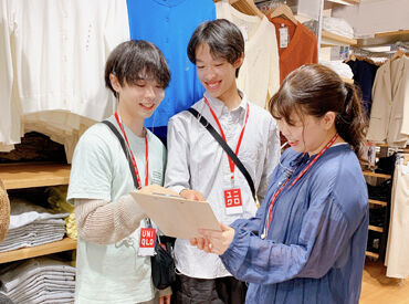 新商品に囲まれて楽しく働こう♪
服好き歓迎！ユニクロなら接客もおしゃれも楽しめる◎
