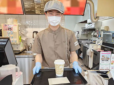 ▼未経験歓迎
マニュアル完備＆先輩からのフォロー耐性あり◎
初バイトにぴったりのミスドバイトしませんか♪