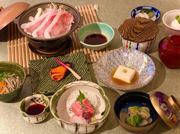 こちらがご提供している夕食にメニューです。
料理長が心を込めてご用意しています！