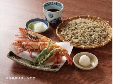 ＜嬉しいまかないアリ＞
お仕事後にはさっぱりと美味しいお蕎麦を食べられる♪