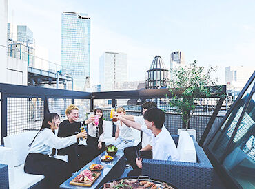 SHIBUYA ROOFTOP TERRACE BBQ 飲食ワーク初心者さんも大歓迎☆しっかりサポートします!!