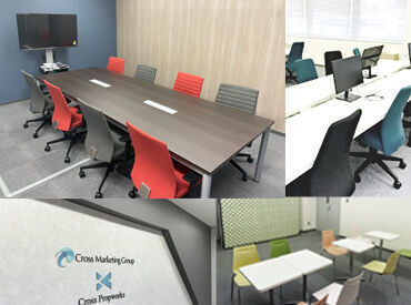 ▼ワンフロアの綺麗なオフィスで、とても働きやすい環境です♪
マニュアル＆研修もありサポート体制は万全！