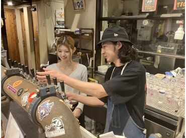 ＼ここは外せない！推しポイント！／
★服装・髪色・ネイル・タトゥーまでオシャレ自由◎★絶品まかない＆お酒の試し飲みあり♪