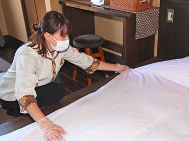 新しいお仕事始めませんか？接客なし＆温泉利用もOK！
リゾートホテルでのびのび働ける環境です♪