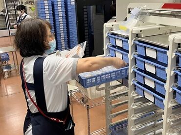 リストを見ながら必要なものをピッキングするなど
お仕事はシンプルなので、未経験の方もご安心ください！