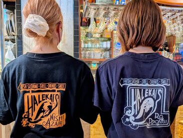 HALE海's　アークヒルズ仙石山森タワー店 ＼かわいいＴシャツ／
勤務中はおそろいのＴシャツを着ます♪
学生多数！気さくなメンバーばかりです★