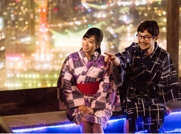 50％割引券や50％の食事補助、
さらには仕事終わりの無料温泉入浴まで！
うれしい特権たくさんだから、やりがいも抜群です★