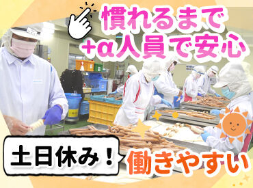 VDFサンロイヤル　春日部事業所 お任せする作業は…
機械が成形した塩バターパンや、パイ生地の検品 etc.
皆さんにも馴染みあるパンを多く製造しています(*^^*)