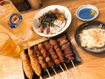 まかないはもちろんおかわり無料！
頑張ったあとの美味しいごはんとお酒が最高★
食費の節約にも◎