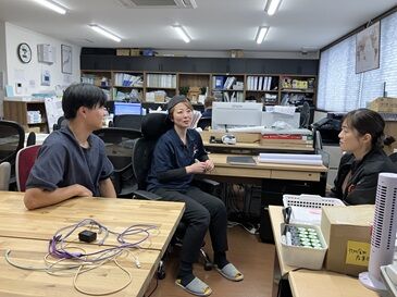 メインメンバーの方々
何か行き詰ったり悩んだら、みんなで一緒に悩みます！そんな職場です！