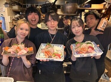 魚酒場二つめ 個人店だからこそワイワイ楽しく働ける★
1日3h～短時間だから、スキマ時間/授業終わりに/副業で/ガッツリetc.働き方◎