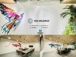 ウォールアートがおしゃれなオフィス♪