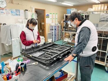 空調服なども完備！
暑い季節でも安心してお仕事できます！

未経験歓迎です♪
