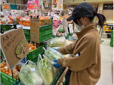 リニューアルStaffとして一緒に道の駅を盛り上げませんか？
皆が同じスタート。研修もあるので未経験・ブランクある方も安心◎