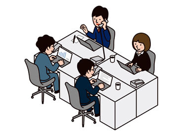 エンズリンク株式会社　勤務エリア：茨木彩都 明るくて活気のある職場！
わからないこともみんなで助け合う、安心の雰囲気です♪
※画像はイメージです