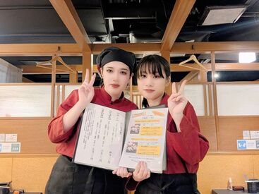 てっちり 九分の1 福島店 オーダーはQRから＆コース料理は5種類だから覚えることは少な目！
バイトデビューでも安心です♪