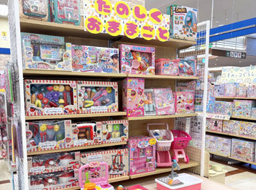 おもちゃや雑貨に囲まれて楽しく働けます♪
1名限定のレアバイト！