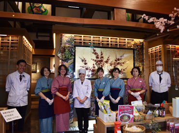 活魚すし割烹 和食酒家 縁-えん- ――非日常感も味わえるバイト＊*
まるでタイムスリップしたみたい?!
古民家風の落ち着いた雰囲気のお店です◎