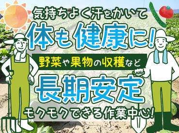 ハウス内作業がメイン!
長期で働く、子育てが落ち着いた主婦(夫)・フリーター・シニア層活躍中♪
服装・ピアス・髪色も自由★