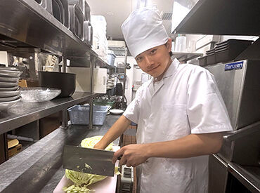 接客なし×調理未経験OK!
包丁を握るのは調理実習以来…
なんて方も多数活躍しています♪