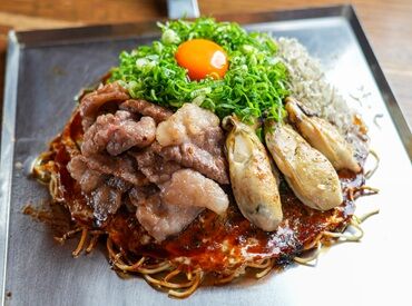 本格広島お好み焼き！
そんなお店の美味しいまかないあり♪*
