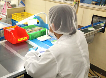 ／こちらの医療用検査キットを作る作業です＼
研修がありますので、未経験の方でも安心★
先輩スタッフが優しくサポートします！