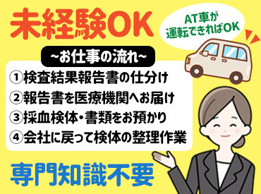 日中メインのルート集配♪
未経験からでも安心して始められます！
研修＆フォロー体制もあり安定して働きたい方にぴったりです。