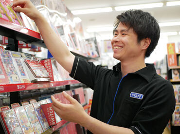 古本市場 倉敷堀南店 [010] 学生～主婦（夫）、フリーター…etc.幅広く活躍中◎
みなさんが働きやすい環境を整えています♪